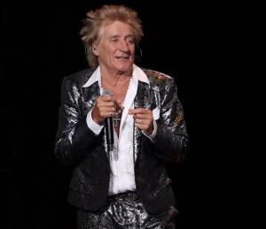 Rod Stewart performing at the Xfinity Center