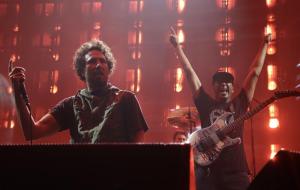 Rage Against The Machine performing at the PPG Paints Arena