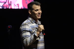 Steve-O performing at The Strand Ballroom & Theatre