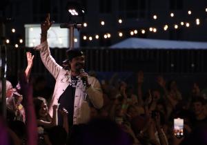 Michael Franti at the Leader Bank Pavilion