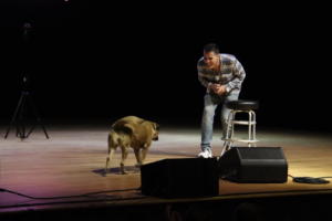 Steve-O performing at The Strand Ballroom & Theatre