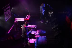 The Ries Brothers performing at Soundcheck Studios in Pembroke, Massachusetts